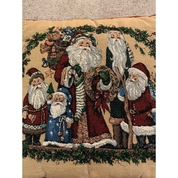 Vintage‎ Santa Claus Tapestry Throw Pillow 16 x 16 - Picture 6 of 7